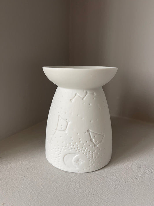 White Ceramic Constellation Oil & Wax Burner