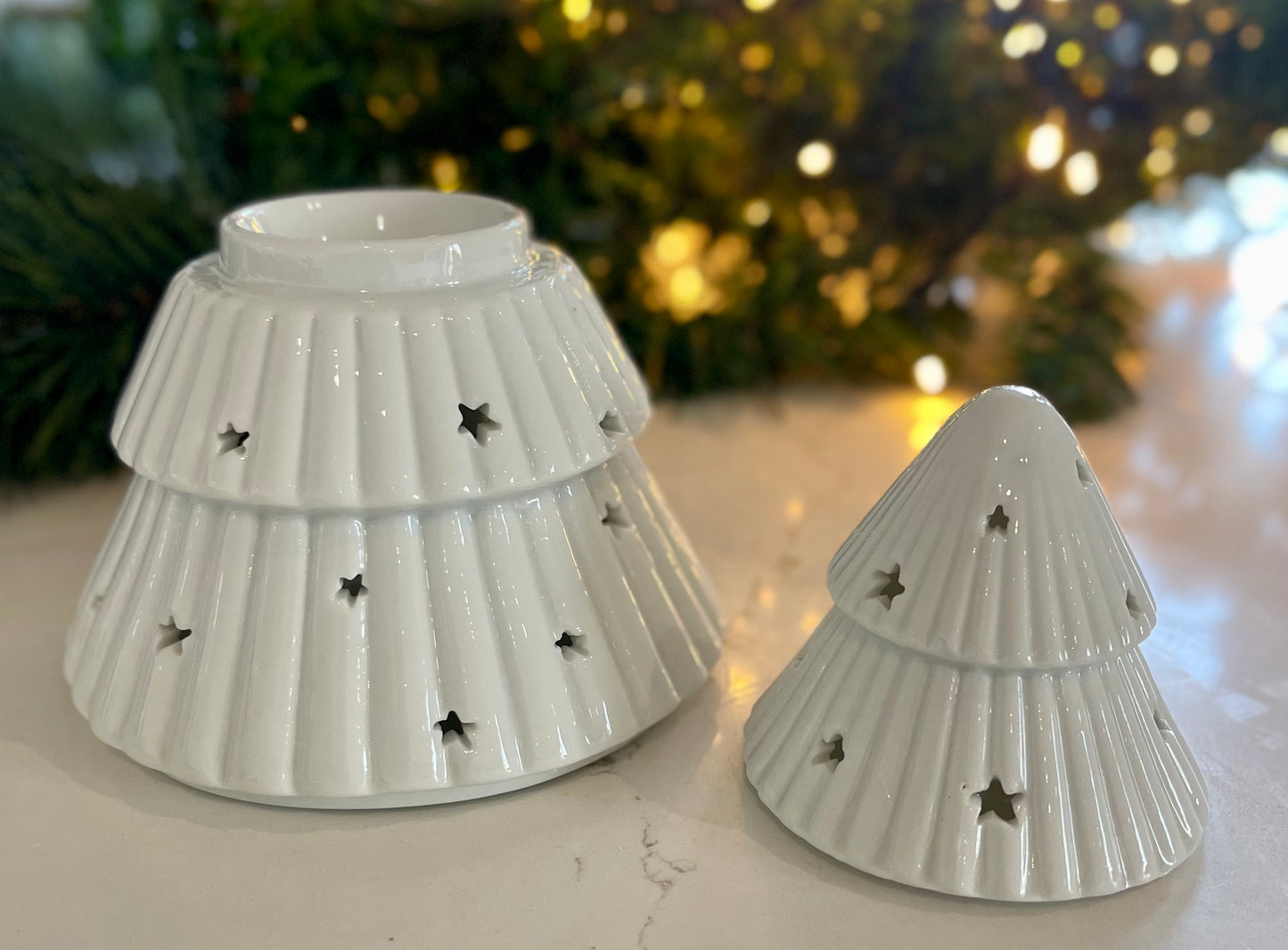 White Christmas Tree Wax/Oil Burner