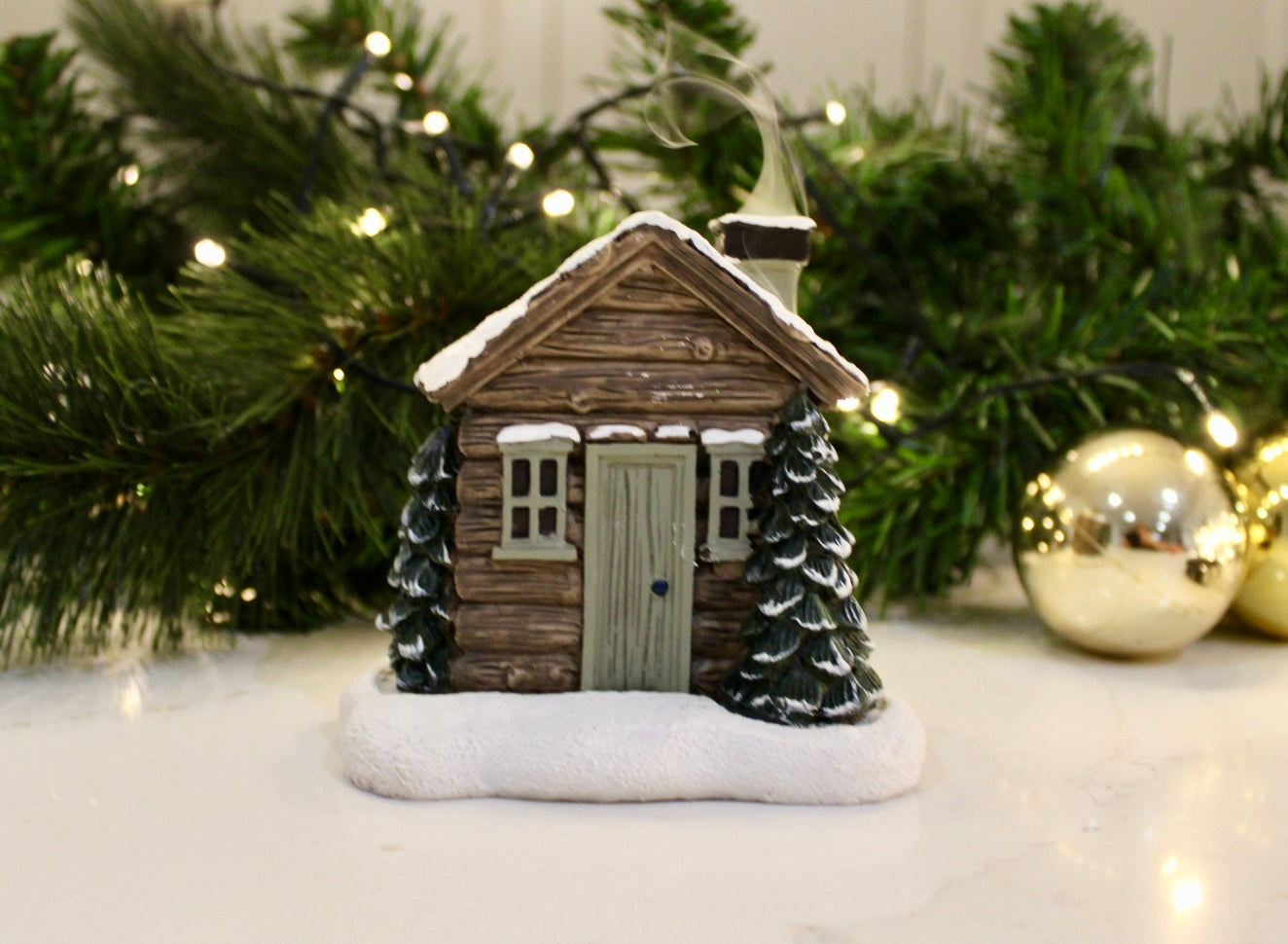 Log Cabin Incense Cone Burner